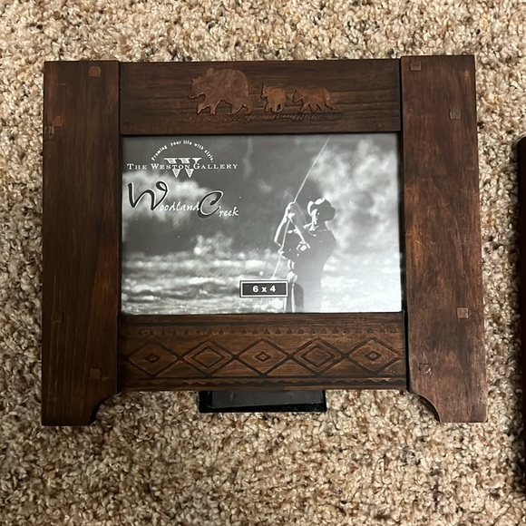 Rustic Brown Wooden Picture Frame Set - Picture 3 of 4